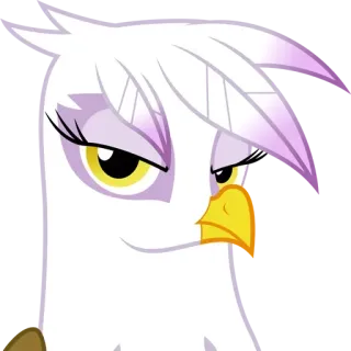 😄 Silver Quill My Little Pony, desenho animado, águia, pássaro, animado telegram sticker