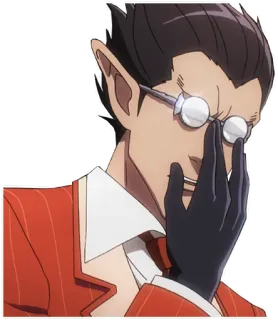 🧐 Demiurge Overlord anime, overlord, demiurge, glasses, evil, character telegram sticker