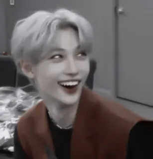 🍩 Felix kpop, stray kids, idol, cantor, celebridade, sorrindo telegram sticker