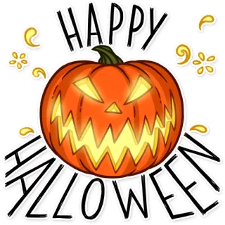 🎃 HAPPY
HALLOWEEN хэллоуин, тыква, осень, праздник, наклейка telegram sticker