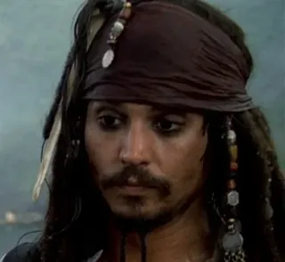 😐 Jack Sparrow Pirates of the Caribbean pirate, personnage, film, capitaine, homme, acteur, johnny depp whatsapp sticker