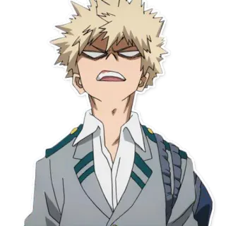 😠 Bakugo Katsuki My Hero Academia anime, manga, character, Bakugo, My Hero Academia telegram sticker