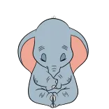 🙃 Dumbo Dumbo, elefante, Disney, fofo, desenho animado whatsapp sticker