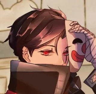 🤡 อนิเมะ, หน้ากาก, ตัวละคร, ภาพประกอบ telegram sticker