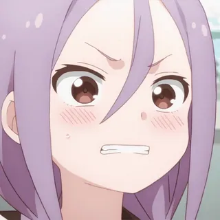 😠 アニメ, 怒り, 不機嫌, 女の子, 漫画 telegram sticker