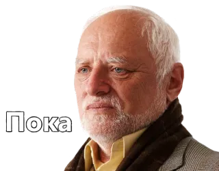 🖐 Hide the Pain Harold Пока meme, Harold, sad, internet meme, face, old man, portrait, stock photo telegram sticker