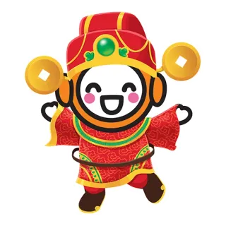 😄 中国, 正月, 財神, 幸運, ラッキー, 伝統 telegram sticker