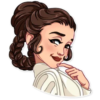 😏 Leia Organa Star Wars Звездные войны, Принцесса Лея, Лея Органа, Научная фантастика, Киноперсонаж telegram sticker