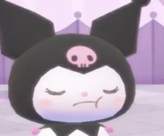 💕 Kuromi Kuromi, Sanrio, anime, dibujos animados, lindo, calavera telegram sticker