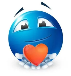 ❤️ Emoji, Herz, Liebe, Blau, Smiley whatsapp sticker