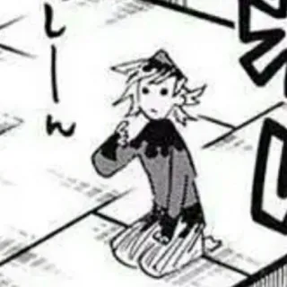 😐 しーん Manga, Anime, Japonés, Personaje telegram sticker