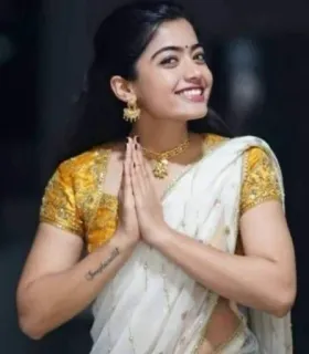 🙏   indiaas, vrouw, glimlach, jurk, mooi, beroemdheid telegram sticker