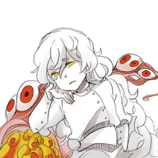 😒 personnage, tentacules, art telegram sticker