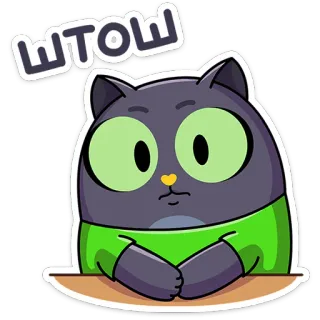 ⭐ WTOW cat, sticker, cartoon, cute, animal, funny telegram sticker