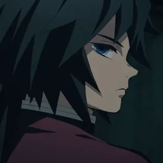 🌊 Giyu Tomioka Demon Slayer アニメ, 冨岡義勇, 鬼滅の刃, キャラクター, 漫画 whatsapp sticker