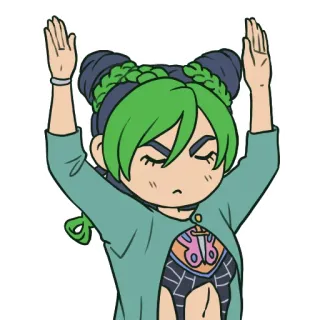 🙌 Jolyne Cujoh JoJo's Bizarre Adventure Anime, Jojo, Stone Ocean, Personnage, Manga telegram sticker