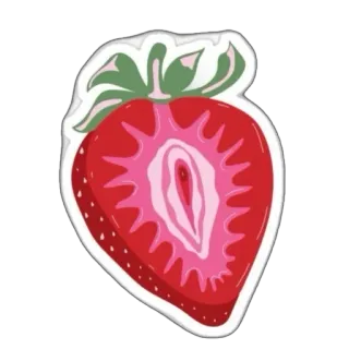 🍓 morango, fruta, comida, vermelho, doce telegram sticker