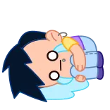 ⭐ Steven Universe Steven Universe, crying, sad, fetal position, cartoon, scared, depressed telegram sticker