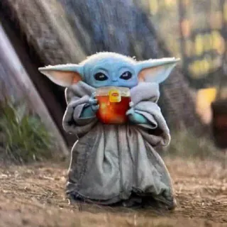 ☕ Grogu The Mandalorian Grogu, Baby Yoda, The Mandalorian, Star Wars, Mignon, Fan art telegram sticker