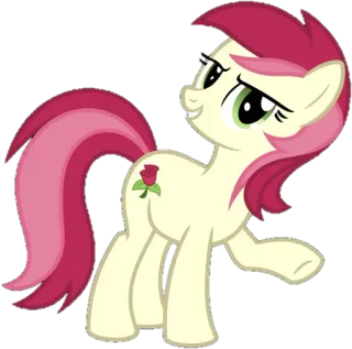 😉 Pony, Rose, Cartoon, Tier, Pferd, süß whatsapp sticker