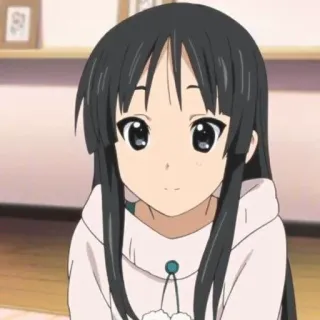 😶 Akiyama Mio K-On! Anime, Garota, K-On, Fofo, Mangá, Personagem, Música telegram sticker