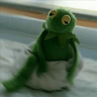 🐸 Kermit Kermit, o Sapo, sapo, Muppet, fantoche, meme whatsapp sticker