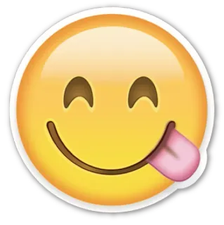 😋 Emoji, Faccia, Lingua, Felice, Espressione, Smiley telegram sticker