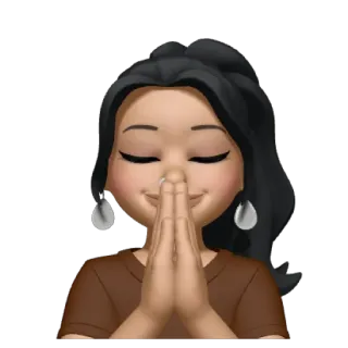 🤲 Emoji, Frau, Frieden, Namaste, Gebet, Dankbarkeit whatsapp sticker