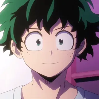 👍 Izuku Midoriya My Hero Academia Аниме, Манга, Моя геройская академия, Изуку Мидория, Деку, улыбающийся whatsapp sticker