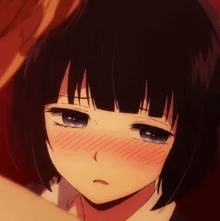 🖇 animé, fille, manga, rougissant, mignon, émotionnel, kawaii telegram sticker