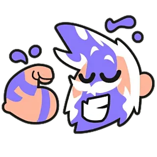 💪 cartoon, character, illustration, face, worm telegram sticker