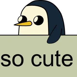 🐧 Gunther Adventure Time so cute pinguin, süß, animation, cartoon, adventure time, gunther telegram sticker