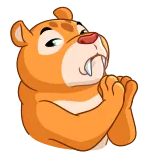 ๐ cartoon, animal, mammal, cat, tiger, pleading, begging telegram sticker
