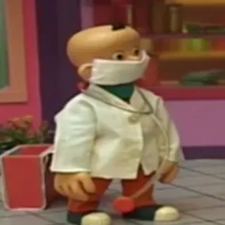 ☂ Cartoon, Arzt, Maske, Medizinisch, Gesundheit telegram sticker