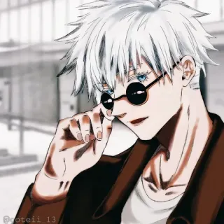 💠 Gojo Satoru Jujutsu Kaisen @oteii_13 Anime, Personaje, Gojo Satoru, Jujutsu Kaisen, Fanart whatsapp sticker