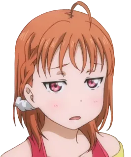 😑 anime, girl, disappointed, expression, cartoon, character telegram sticker