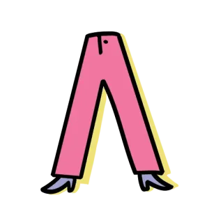 😉 pants, fashion, clothing, pink, legs, high heels telegram sticker