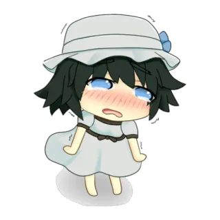 😭 anime, chibi, cute, girl, character, kawaii telegram sticker
