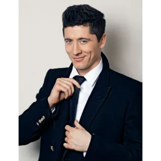 👔 Robert Lewandowski Robert Lewandowski, Futbolista, Atleta, Hombre, Traje formal, Retrato telegram sticker