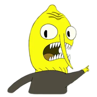 🤬 Lemongrab Adventure Time cartoon, tv show, lemons, finger point telegram sticker