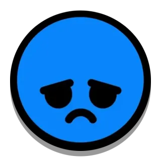 😔 슬픔, 분위기, 파란색, 이모티콘, 우울, 감정 telegram sticker