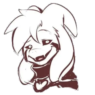 😃 Asriel Dreemurr Undertale asriel, undertale, dreemurr, fanart, videojuego telegram sticker