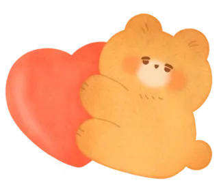 🌰 หมี, หัวใจ, น่ารัก, การ์ตูน, สติกเกอร์, สัตว์, ความรัก, คาวาอิ whatsapp sticker