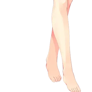 👙 legs, feet, anime, illustration, body whatsapp sticker