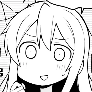 😳 anime, manga, cartoon, girl, cute, expression whatsapp sticker