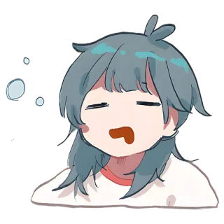 Медуза-тян @Nyasticks telegram stickers