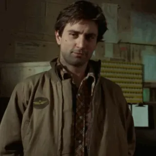 ➰ Travis Bickle Taxi Driver taxi, chauffeur, robert de niro, film whatsapp sticker