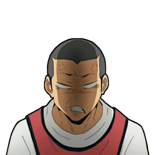 😤 Аниме, Баскетбол, Злой, Портрет, Персонаж telegram sticker