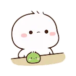 😠 süß, kawaii, Cartoon, Essen, Knödel, asiatisches Essen telegram sticker