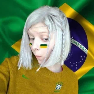 🇧🇷 ORDEM E PROGRESSO Бразилия, флаг, нация, страна, женщина, портрет whatsapp sticker